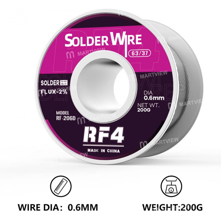 rf4 rf-206d-200g-06mm-63sn-lead-free-rosin-core-solder-tin-wire-4