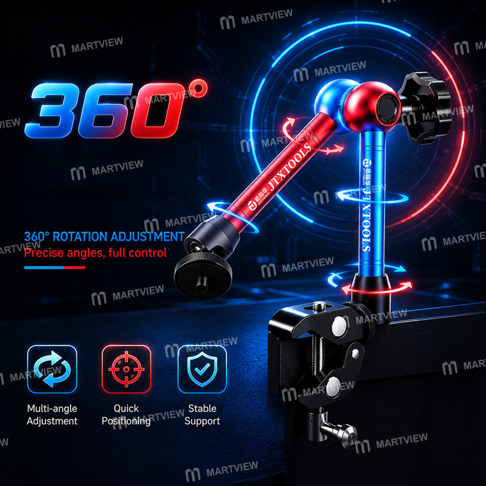 jtx x2-multifunctional-360-rotation-magic-hand-universal-bracket-for-curve-ammeter-cameras-macro-len