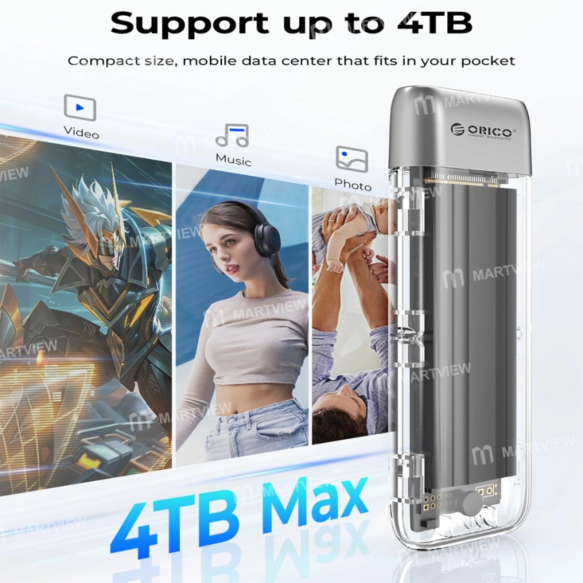 orico tool-free-10gbps-m2-to-type-c-nvme-sata-zinc-alloy-transparent-enclosure-10