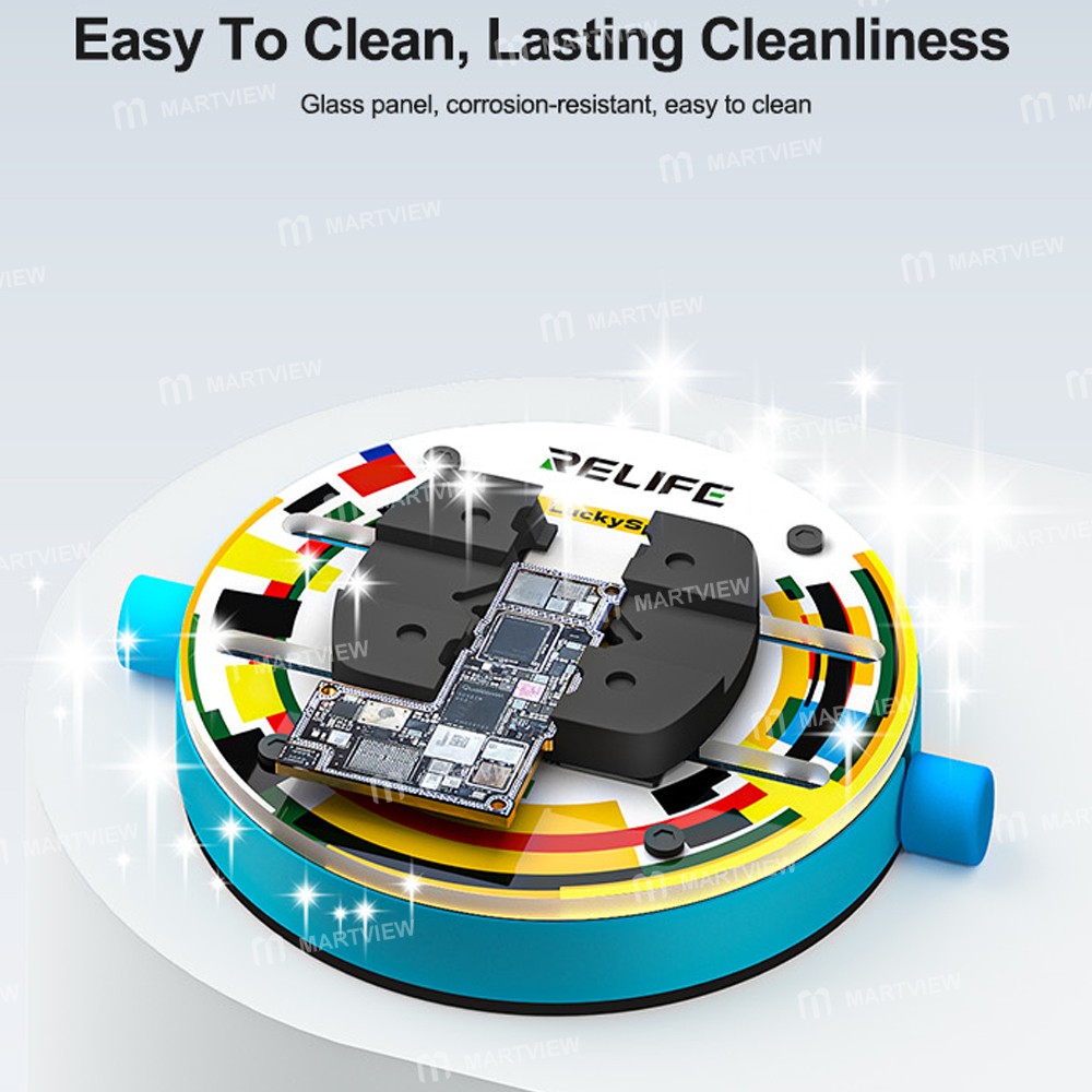 relife rl-601q-heat-insulating-ring-shaped-tempered-glass-motherboard-repair-fixture-10