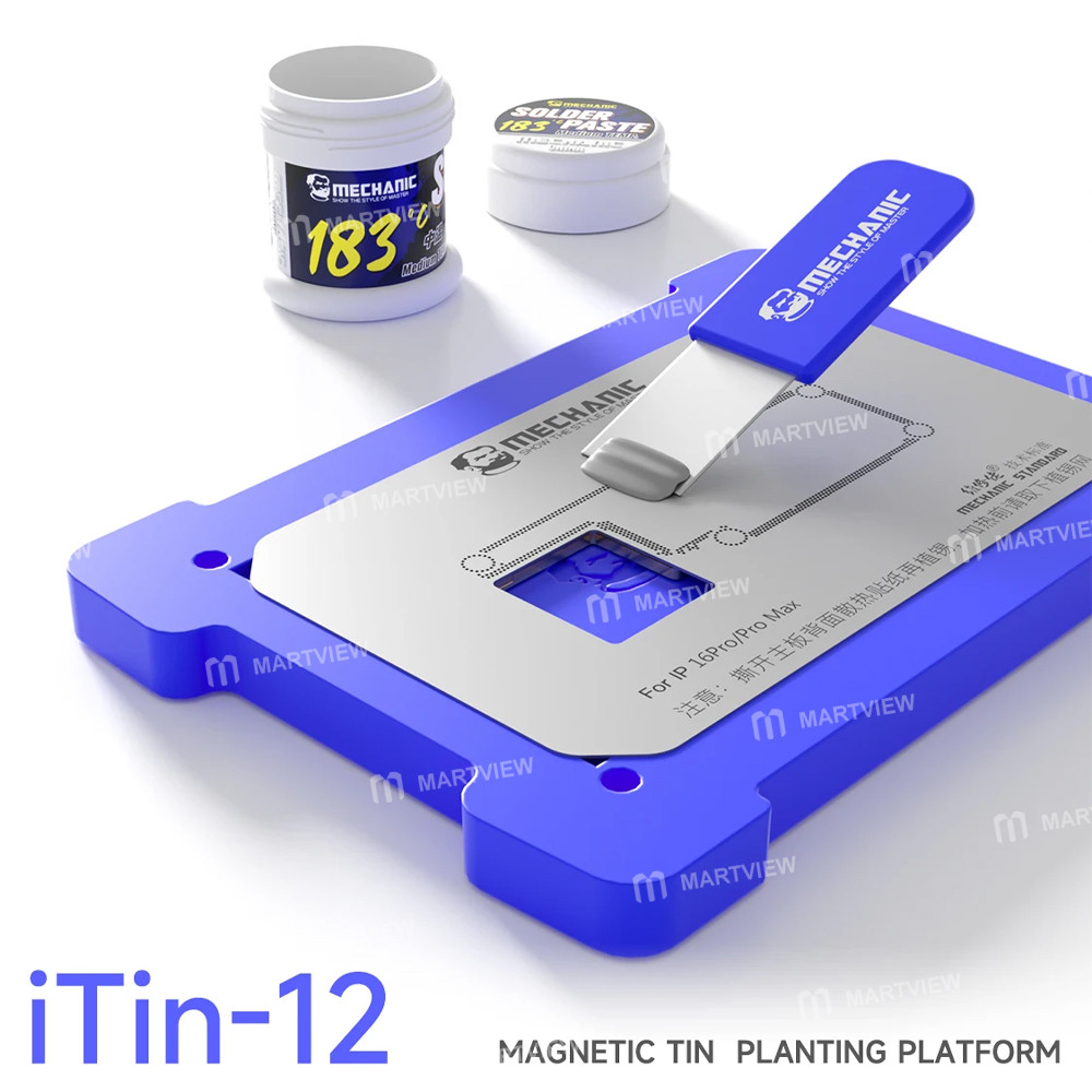 mechanic itin-12-bga-reballing-stencil-magnetic-tin-plating-platform-2
