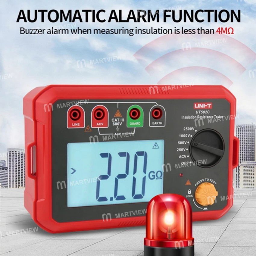 UNI-T UT502C 20G? 2500V High Precision Insulation Resistance Tester with Auto Range Backlight