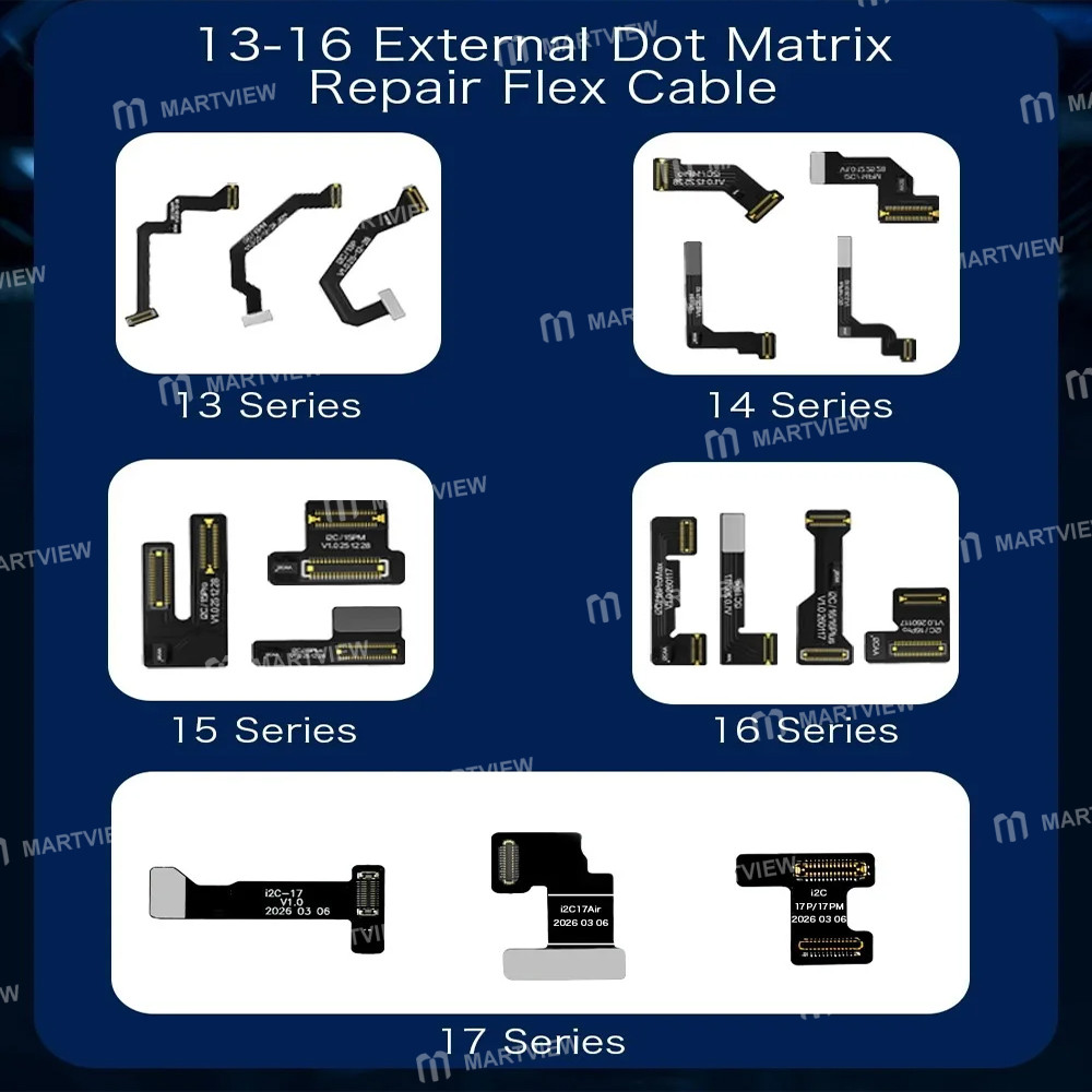i2c v8-dot-matrix-smart-programmer-supports-face-dot-matrix-repair-for-iphone-x-to-17pm-11
