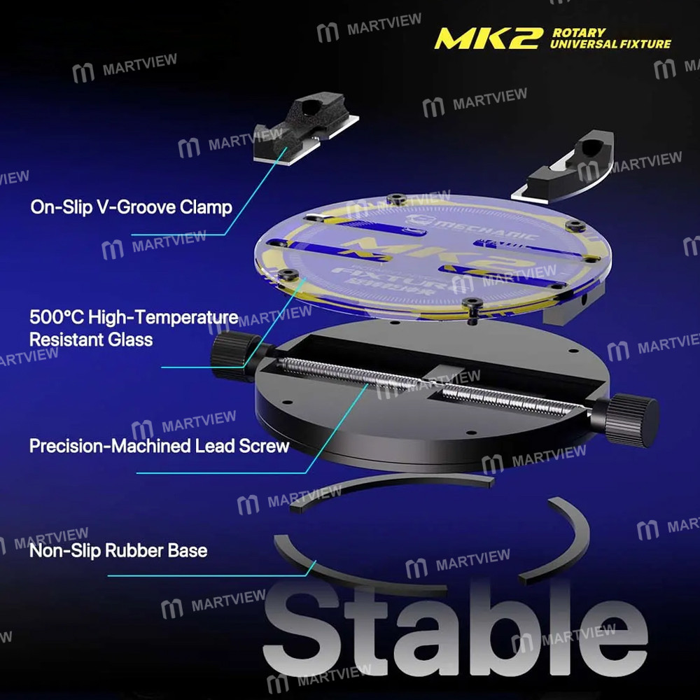 mechanic mk2-rotary-heat-insulating-ring-shaped-tempered-glass-motherboard-repair-fixture-7