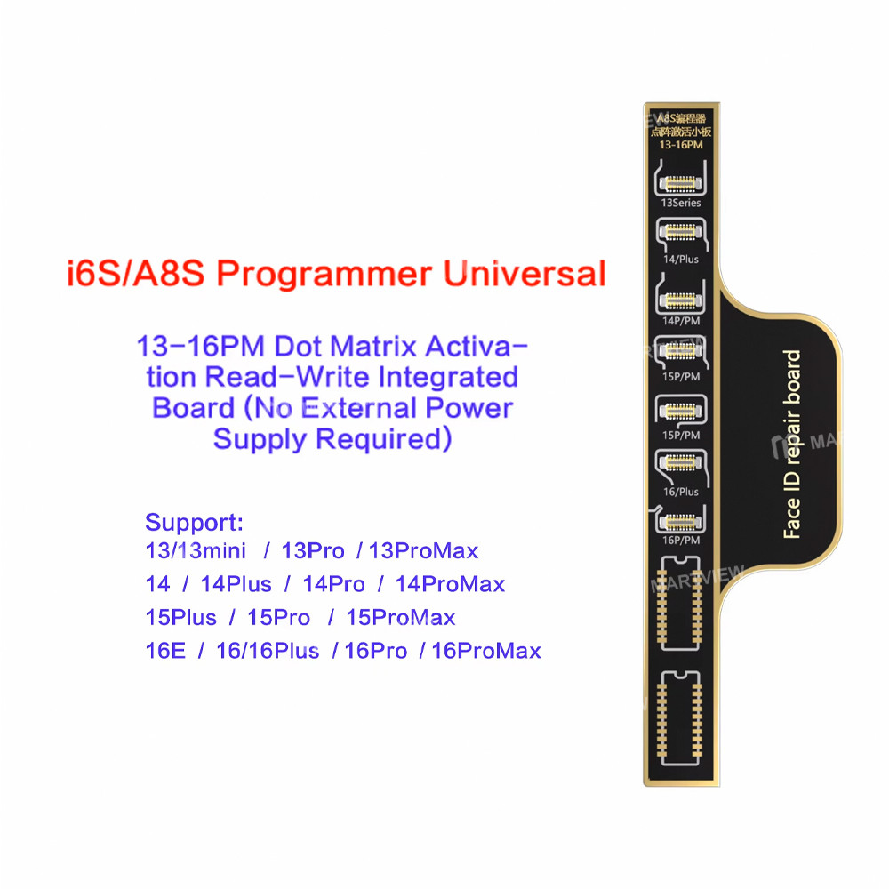 i2c a8s-i6s-programmer-battery-dot-matrix-original-color-earpiece-camera-face-id-repair-boards-11