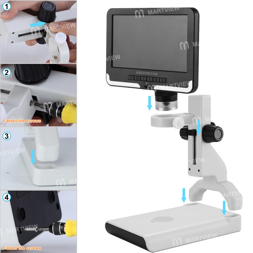Andonstar AD108 USB Digital Microscope with 7inch LCD Screen