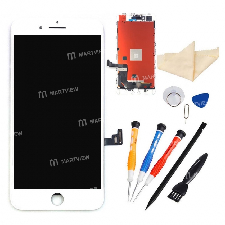 Replacement LCD Screen Touch Digitizer LCD Display For iPhone 8 Plus With Opening Tools - White