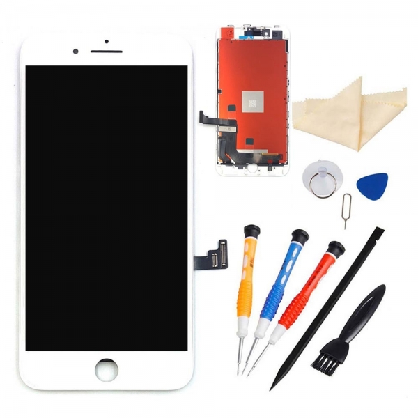 Replacement LCD Screen Touch Digitizer LCD Display For iPhone 8 Plus With Opening Tools - White