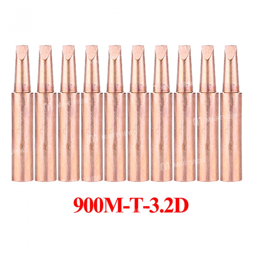 900M-T Series Pure Copper Soldering Iron Tip -10Pcs