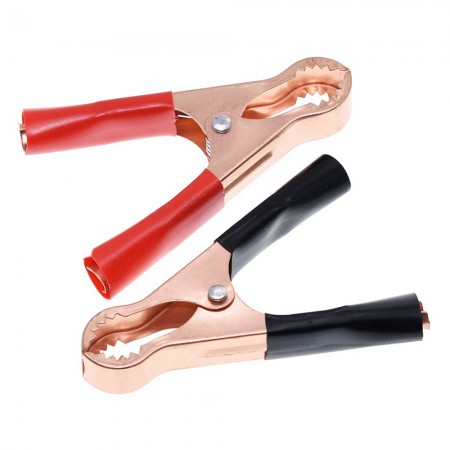 2x Gold Plated Kelvin Clip Alligator Test Clamps – IC SMD Kelvin Probes, Copper Clips