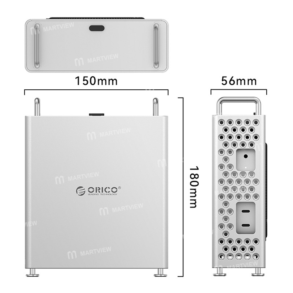 orico ms10-series-usb-c-10gbps-full-cover-expansion-enclosure-for-apple-mac-mini-without-hard-drive-