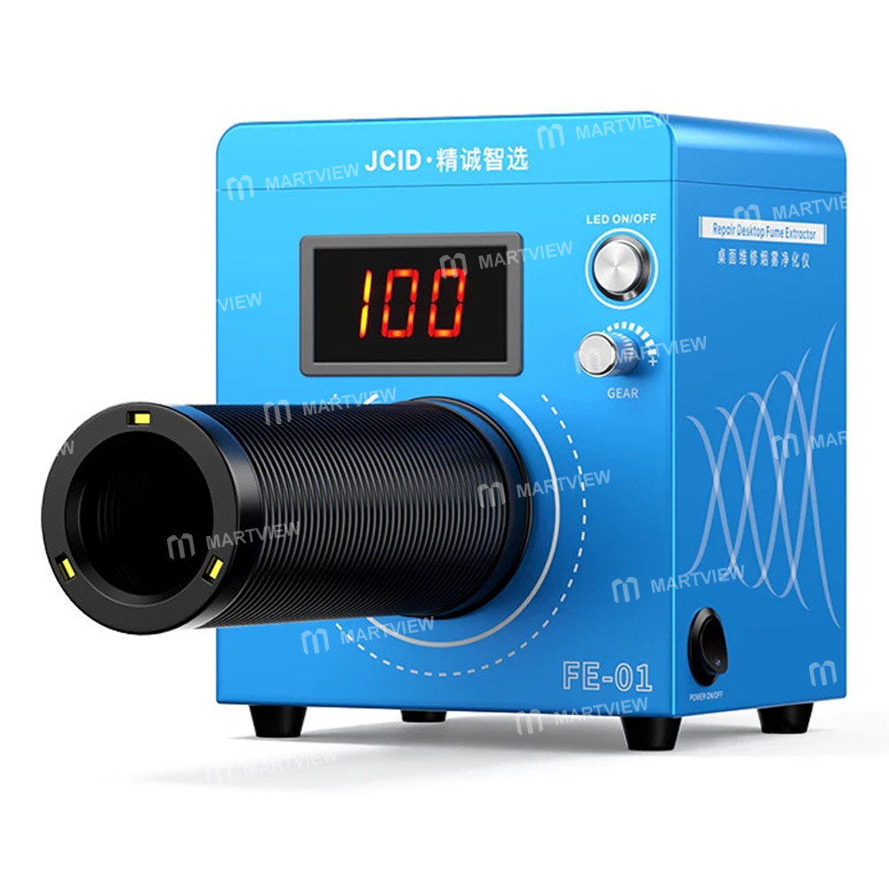 jcid fe-01-desktop-smart-soldering-fume-extractor-with-led-light-for-pcb-welding-repair-1