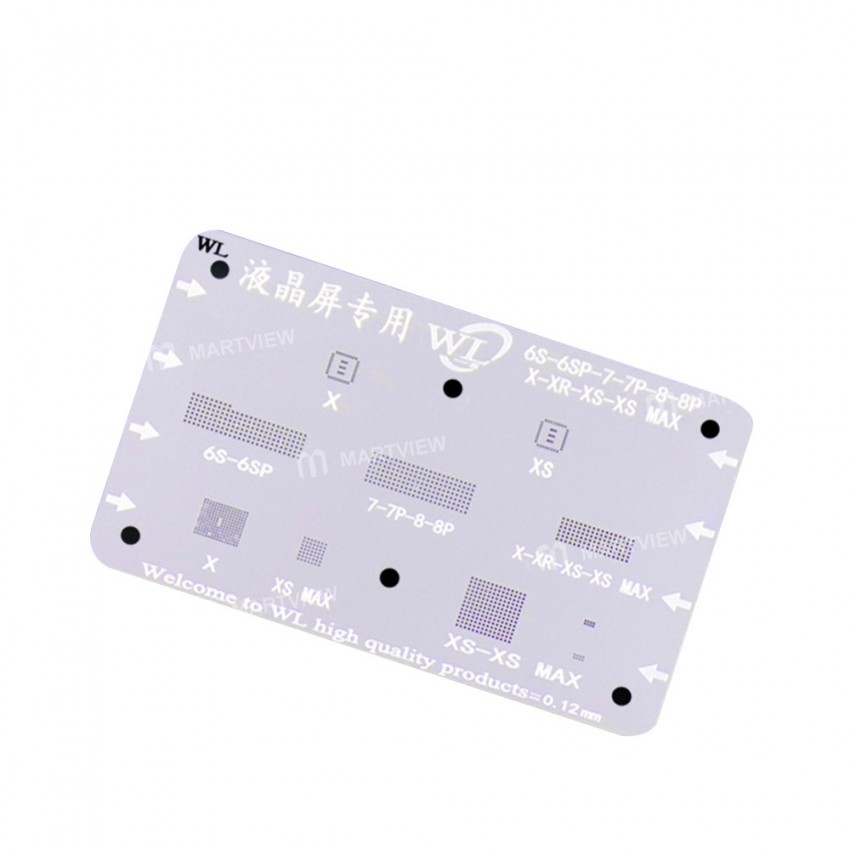WL LCD Screen IC BGA Reballing Stencil Net for iPhone Xs Max / Xs / XR / X / 8 Plus / 8 / 7 Plus / 7