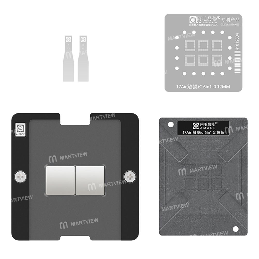 amaoe 012mm-touch-ic-bga-reballing-stencil-tin-planting-platform-set-for-iphone-17-air-4