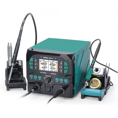 Yihua 992D II 2-in-1 Precision Nano Hot Air Pen + Soldering Iron Dynamic LCD Display Rework Station