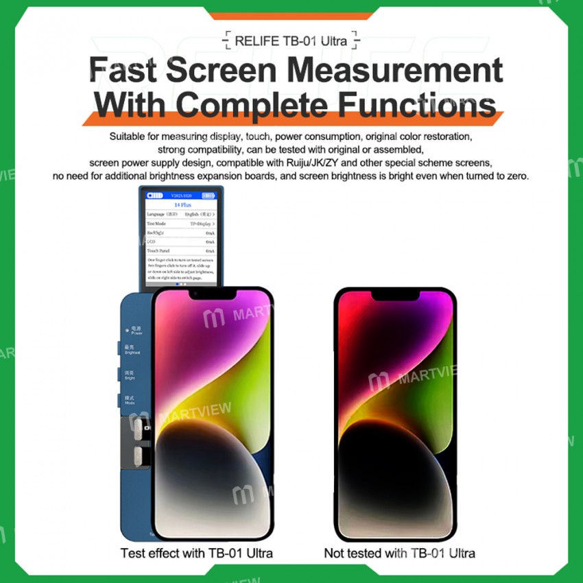 relife rl-tb-01-ultra-smart-lcd-true-tone-screen-tester-support-setting-battery-restoration-11