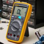 Fluke 18B+ AC DC Auto Range LED Test Digital Multimeter Meter Tester