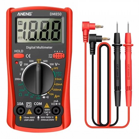 Aneng DM850 Portable High-Precision Digital Multimeter with Data Retention