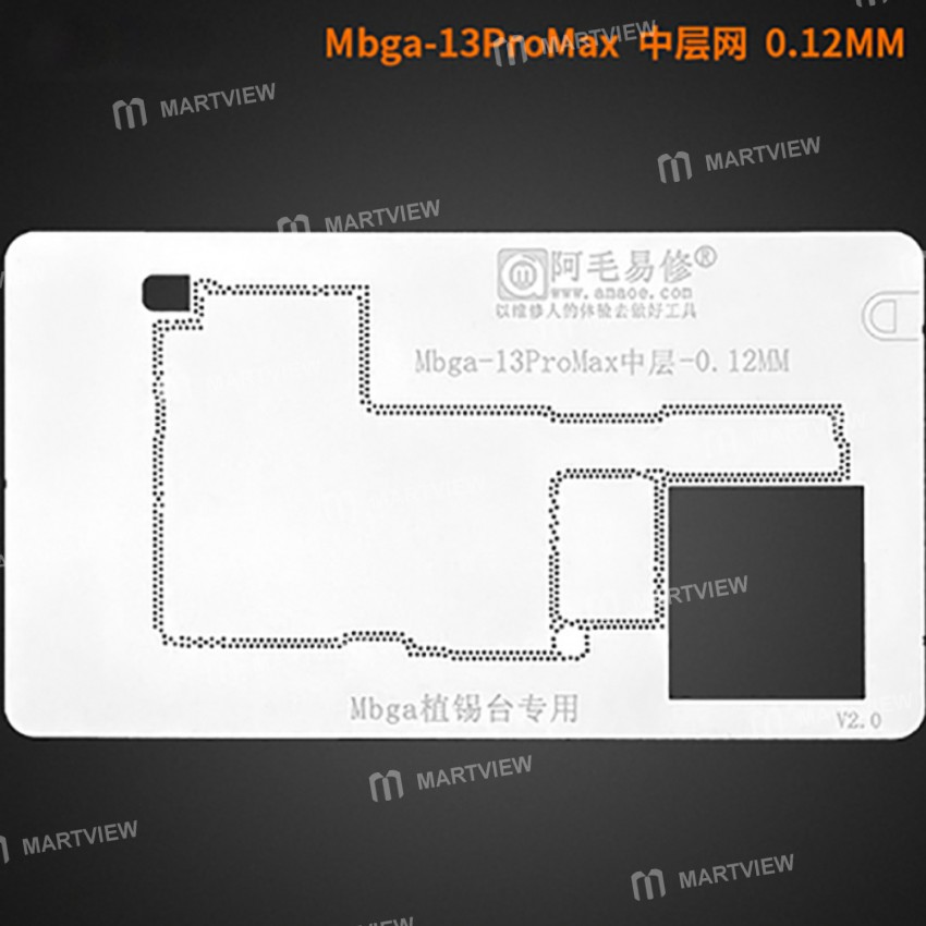 Amaoe IP13 4in1 CPU BGA Middle-level 0.12mm Steel Mesh Magnetic Tin Planting Positioning Platform Fo