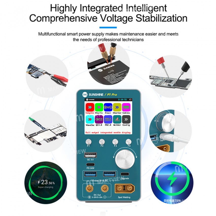 sunshine p1-pro-intelligent-regulated-power-supply-with-waveform-display-short-circuit-repair-15