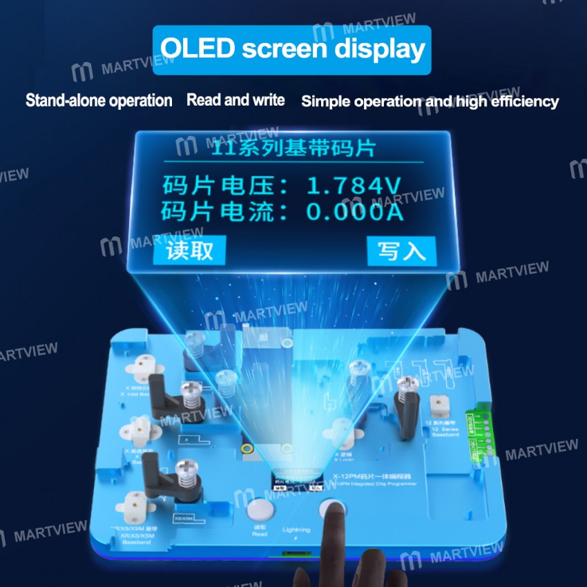 JC EEPROM Chip Test Stand Baseband Disassembly-free Read-write Programmer for iPhone X - 12 Pro Max