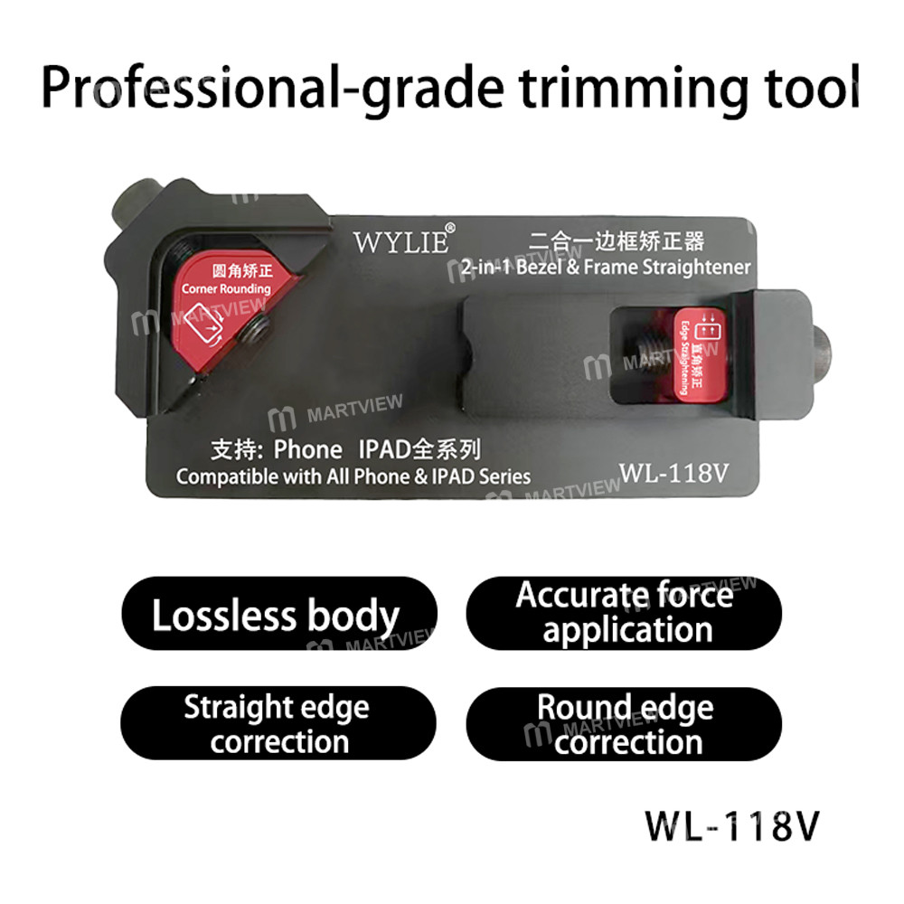wylie wl-118v-2-in-1-bezel-frame-straightener-for-iphone-ipad-right-angle-rounded-corner-correction-