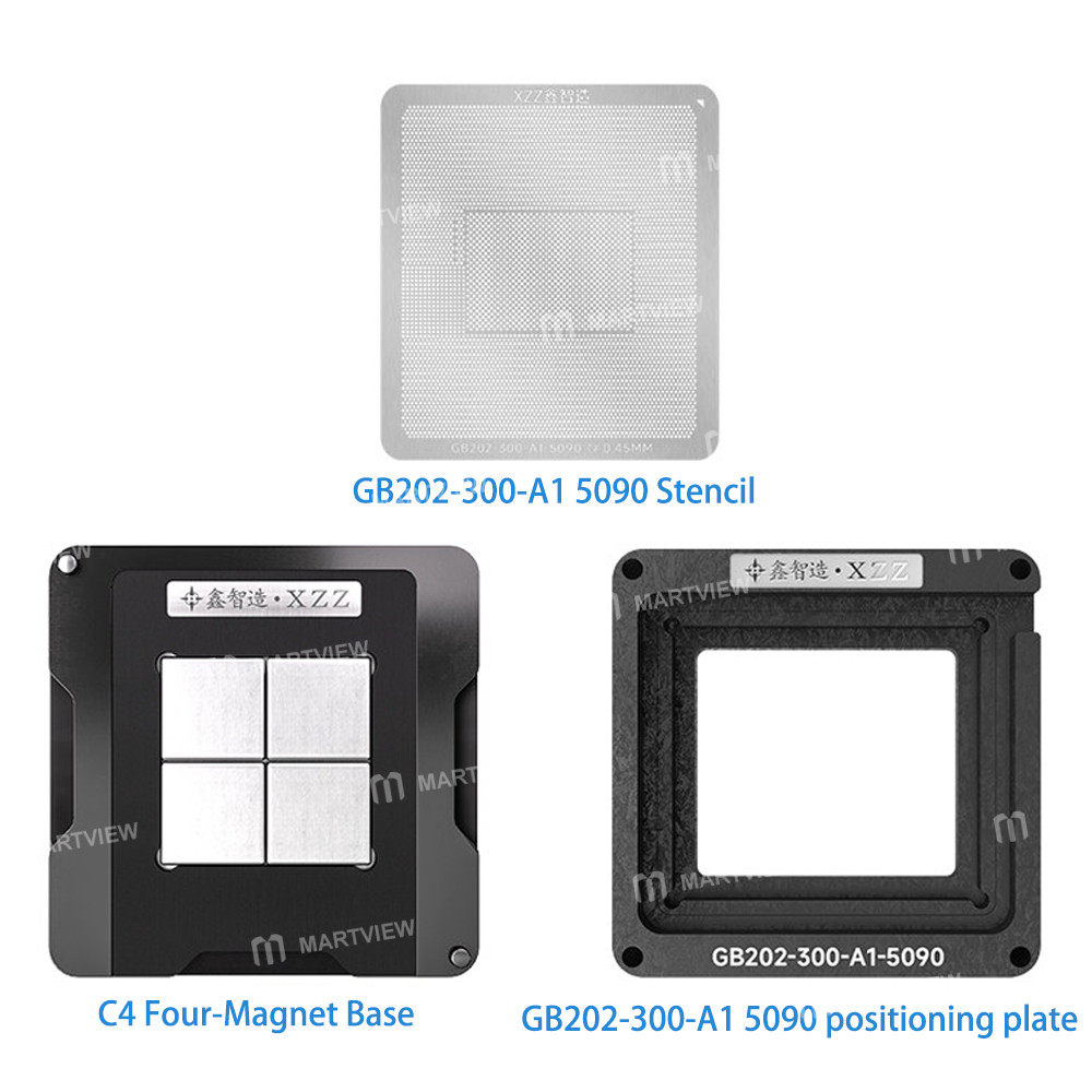 xzz 045mm-graphics-card-bga-reballing-stencil-platform-set-for-nvidia-geforce-rtx-5090-gb202-300-a1-