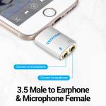 Vention Universal  Double Jack 3.5mm Audio Cable Splitter for Phone/Tablet/Laptop