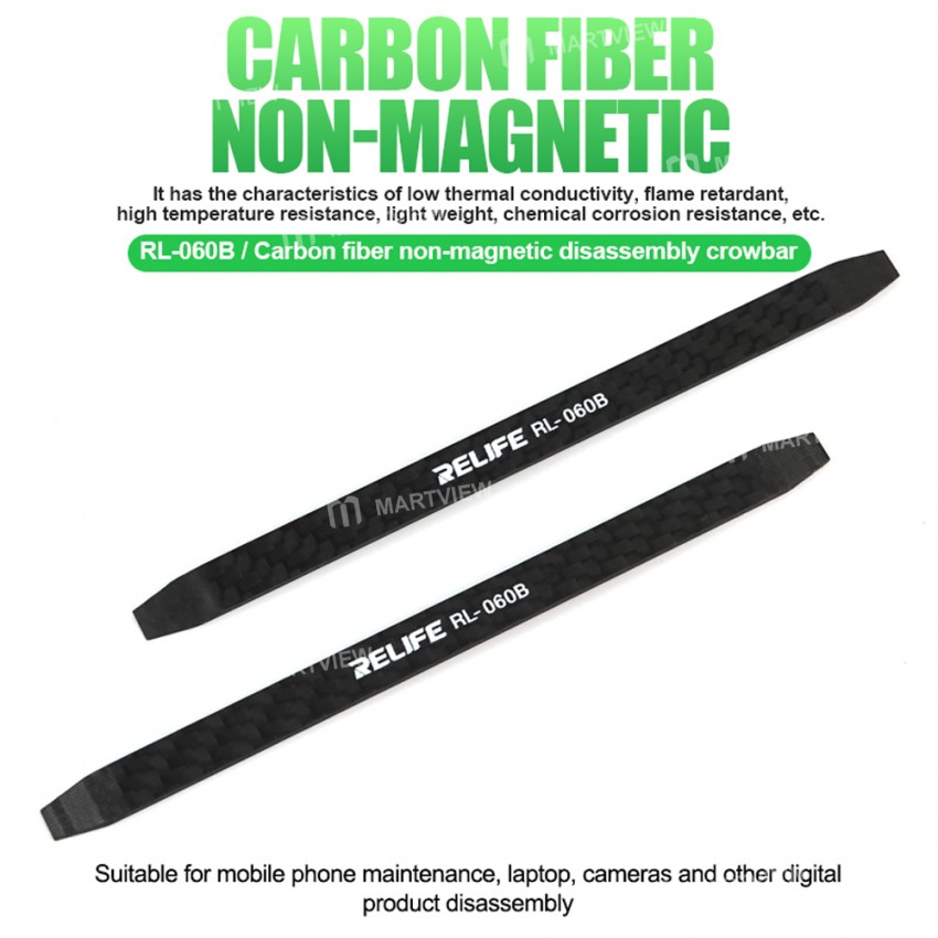 relife rl-060b-non-magnetic-anti-static-mobile-phone-carbon-fiber-disassembly-crowbar-4