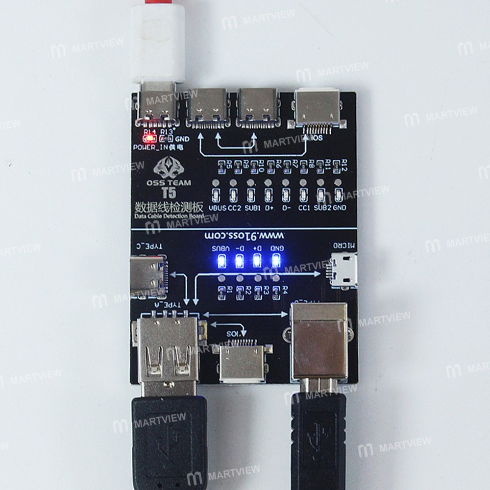 oss t5-abnormal-pass-through-detection-board-for-lightning-micro-type-c-data-cable-testing-4