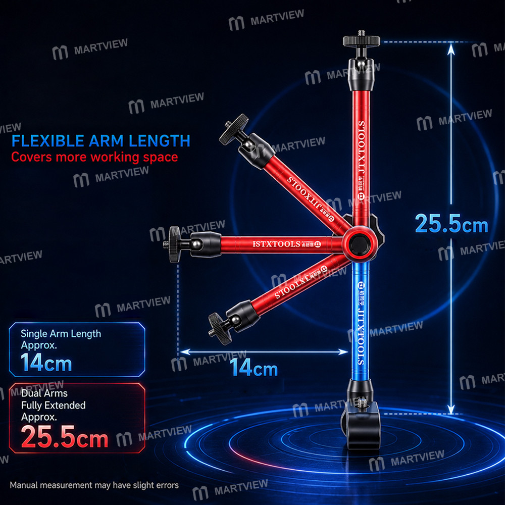 jtx x2-multifunctional-360-rotation-magic-hand-universal-bracket-for-curve-ammeter-cameras-macro-len
