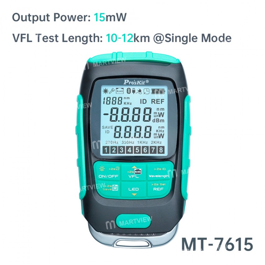 Pro'sKit MT-7615 / MT-7616 4-in-1 Multifunction Fiber Optic Laser Power Multimeter