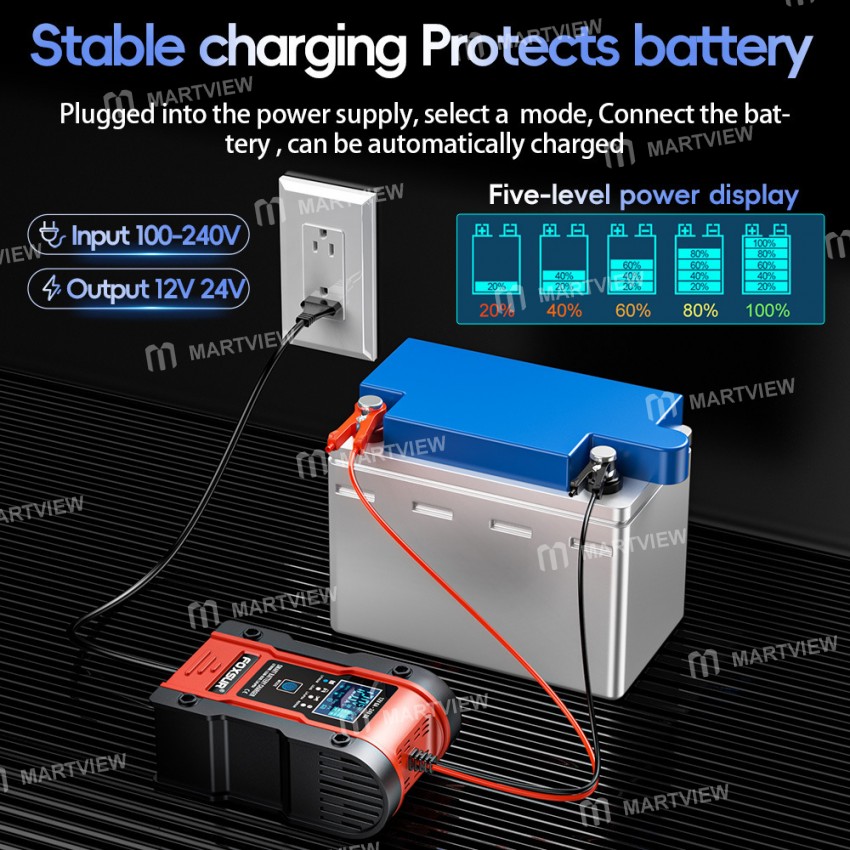 foxsur 12v-24v-car-battery-pulse-repair-charger-for-gel-wet-agm-lithium-lifepo4-battery-8