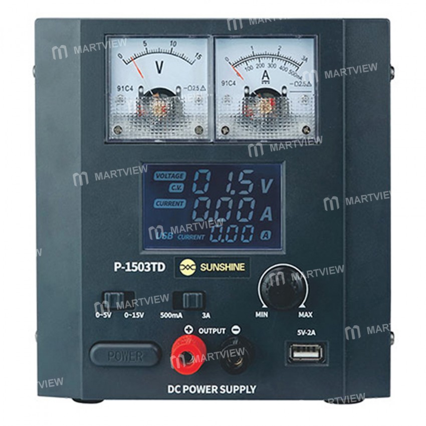 Sunshine P-1503TD 15V 3A Adjustable Intelligent DC Regulated Power Supply with LED Display