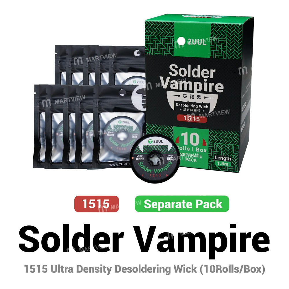 2uul dw-series-solder-vampire-2015-ultra-density-desoldering-wick-10rolls-box-separate-pack-3