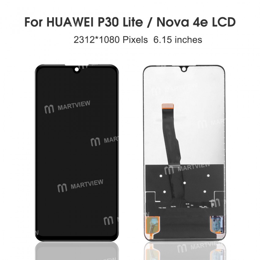 LCD Display Touch Screen Digitizer Assembly Replacement for Huawei P30 Lite - Black