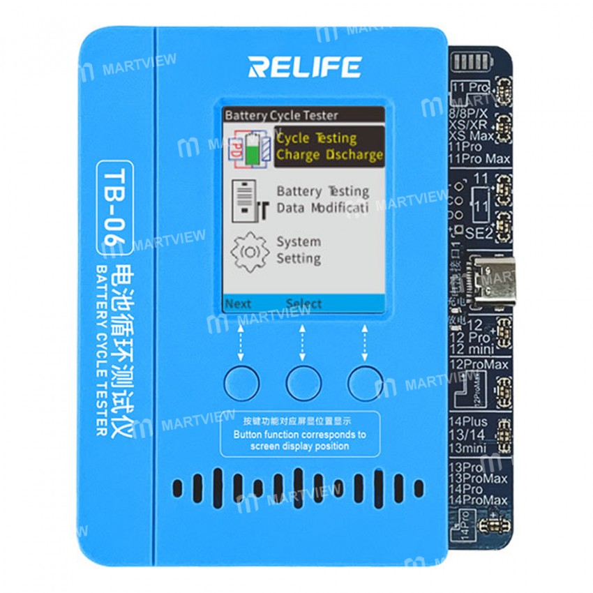 relife tb-06-single-and-dual-battery-cycle-tester-for-iphone-8-to-14-pro-max-battery-data-repair-2