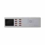 Sunshine SS-309WD LED Display Intelligent Wireless Charger with 8 Port Smart USB Charger