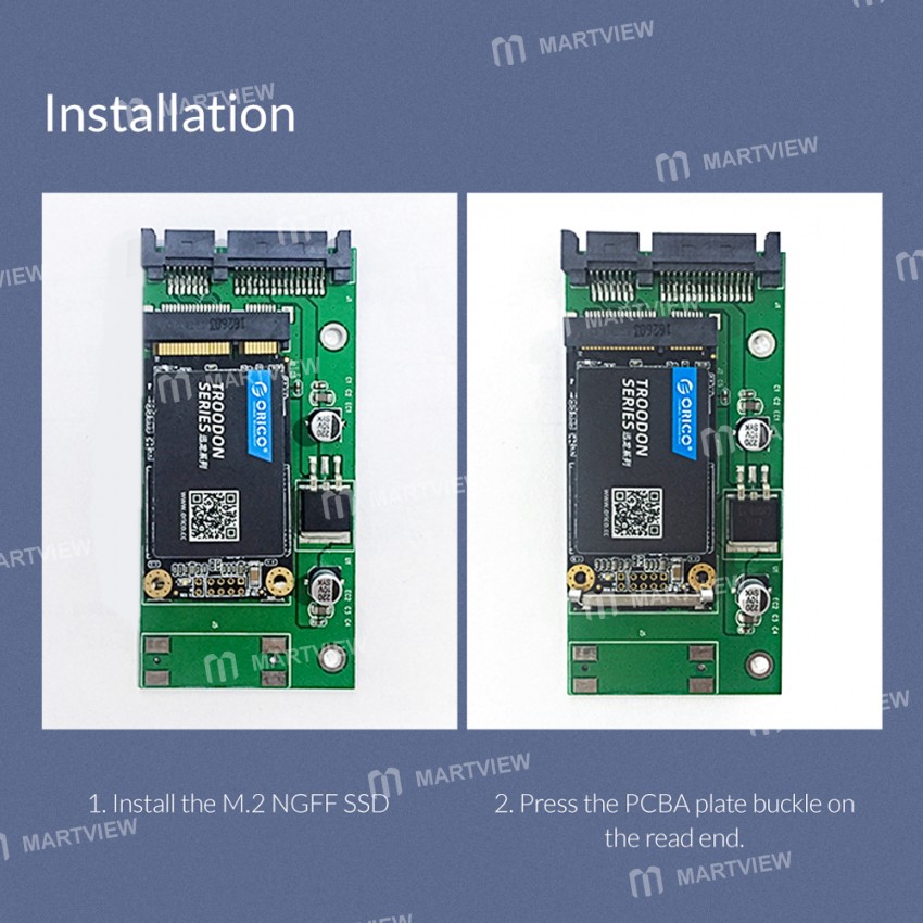 Orico S22PTMS mSATA to 2.5-inch 22Pin SATA SSD Adapter Card