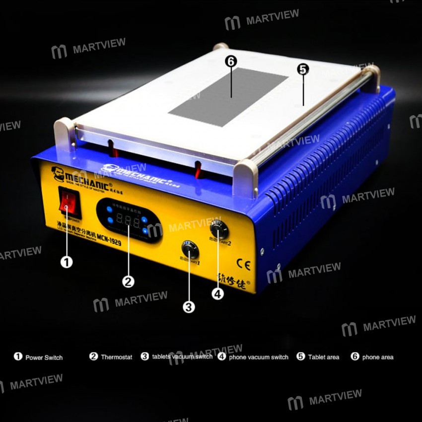 Mechanic MCN-1929 220V 500W 14inch LCD Screen Vacuum Separator Machine for Mobile Phone iPad Tablet