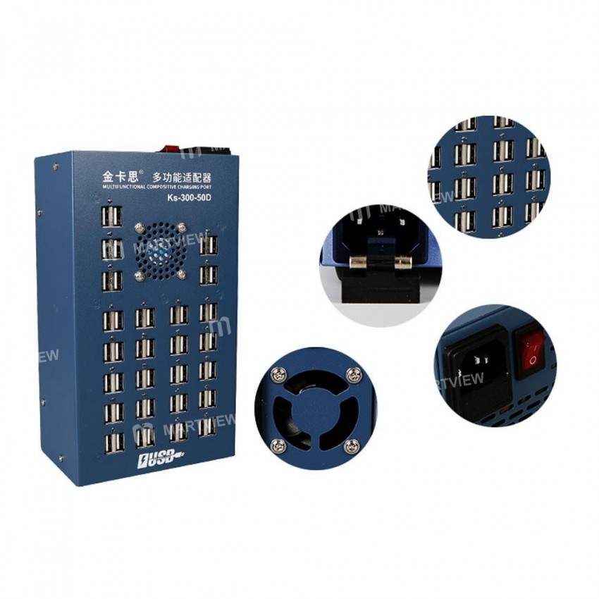 Multiport USB Charging Station for Mobile Phone Tablet Camera MP4 Charger 200W 5V 40A - 40 Port