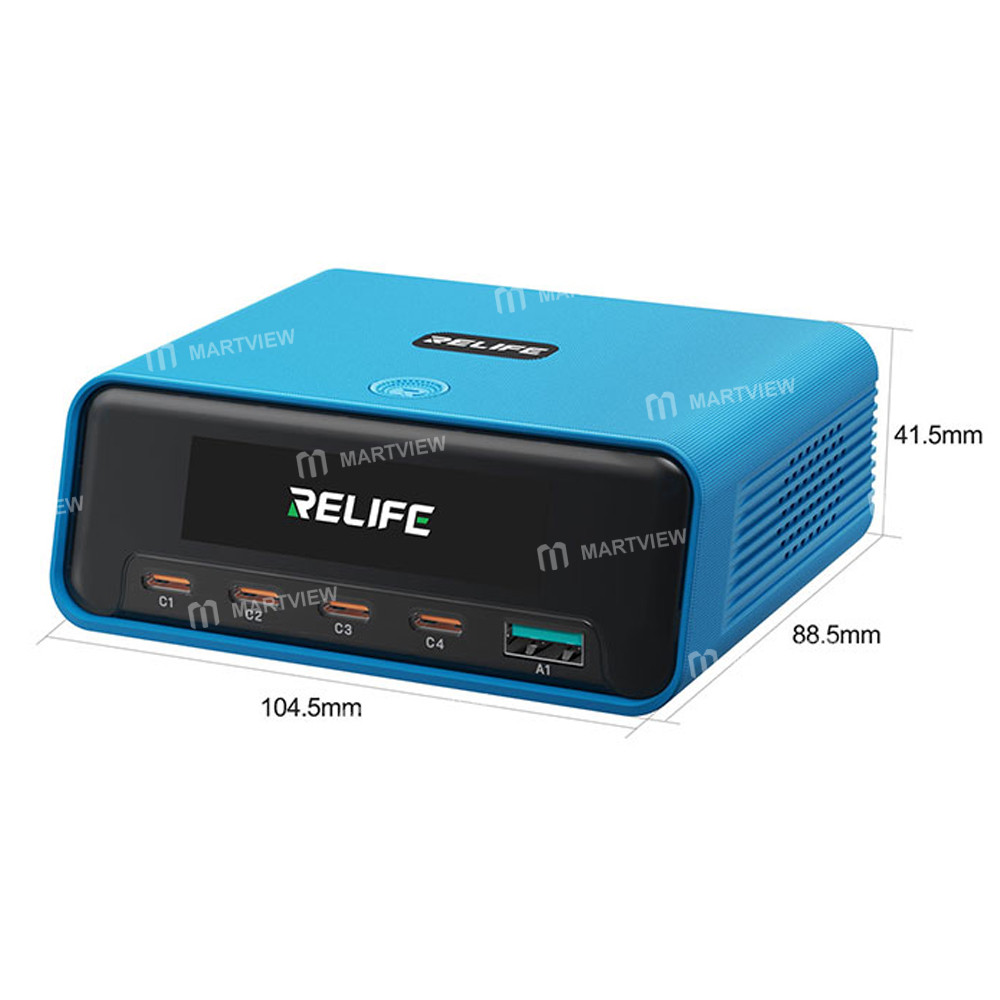 relife q8-165w-gan-intelligent-multi-port-digital-display-charger-up-to-140w-single-port-output-6
