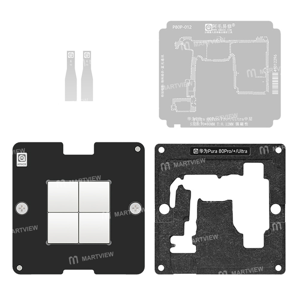 amaoe middle-layer-bga-reballing-stencil-tin-plating-platform-set-for-huawei-pura-80-pro-pro-ultra-1