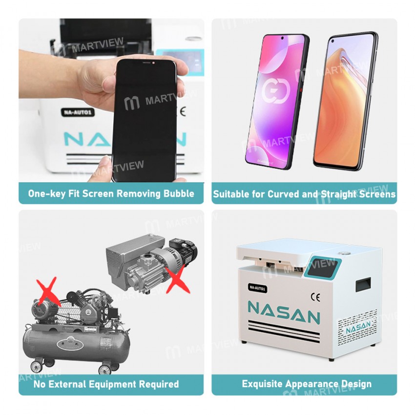 Nasan NA-AUTO1 2 in 1 Fully Automatic Vacuum Phone LCD Screen Lamination & Defoaming Machine