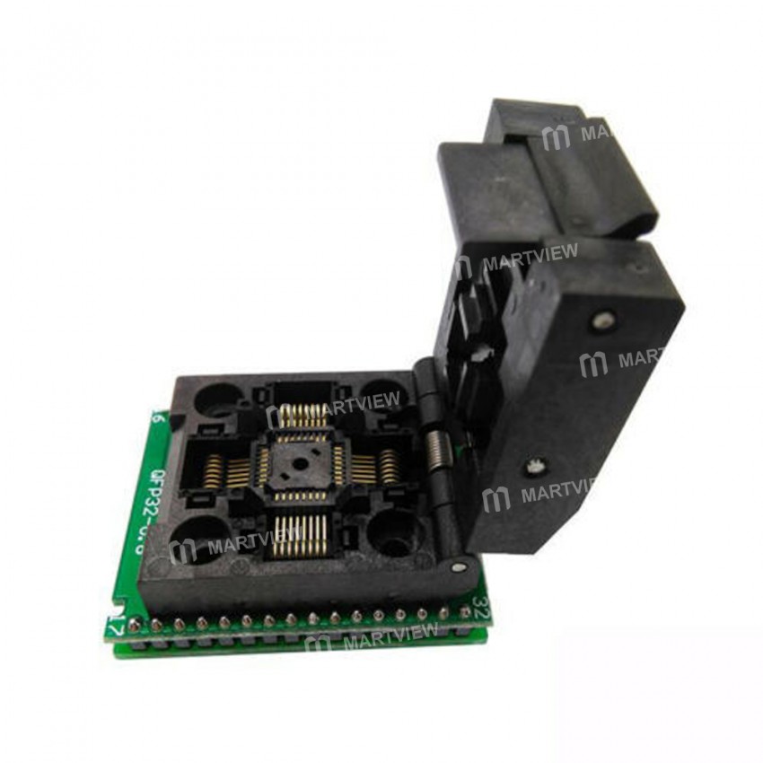 QFP48 to DIP48 and QFP32 to DIP32 Clamshell Programmer Burning Socket