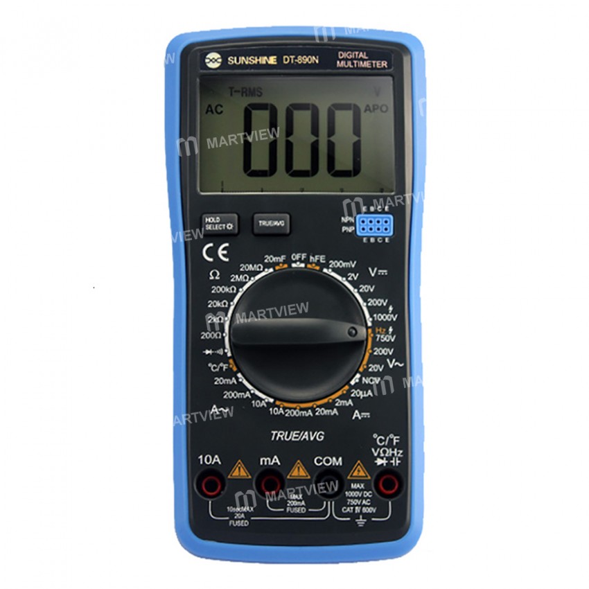 Sunshine DT-890N Digital Handheld Intelligent Voltage Current Test Meter Handheld LCD Screen Digital