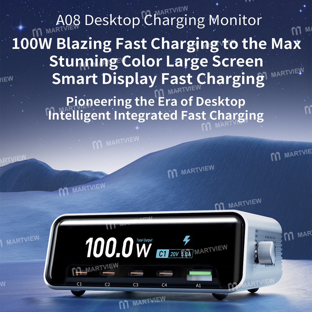 i2c a08-100w-fast-charging-colorful-large-screen-smart-display-desktop-charging-monitor-7