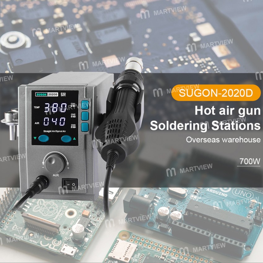 SUGON 2020D 700W Hot Air Gun Lead-Free Rework BGA SMD Soldering Station