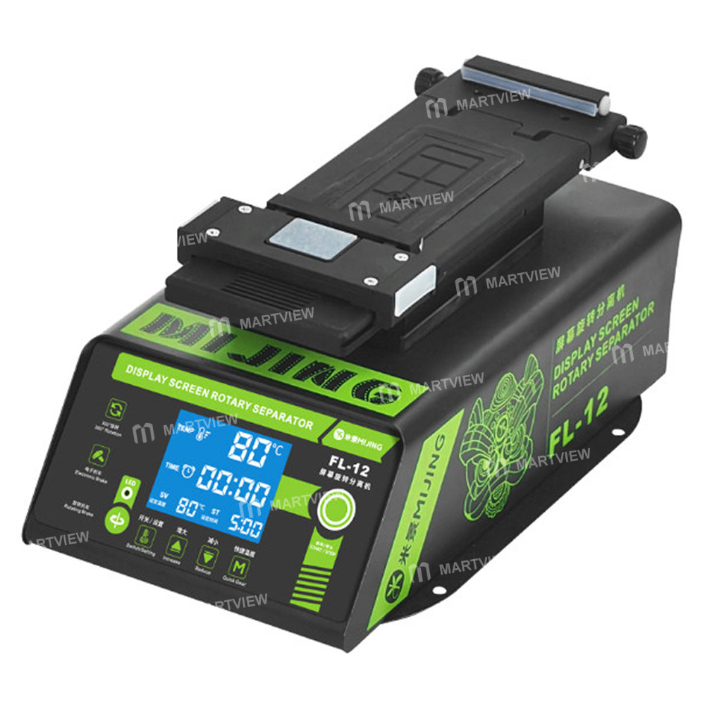 mijing fl-12-multi-functional-360-rotating-display-screen-heating-separator-built-in-vacuum-pump-1