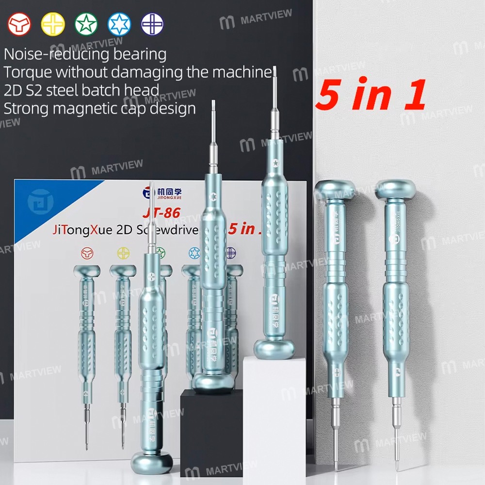 jitongxue jt-86-5-in-1-ultra-hard-s2-steel-magnetic-2d-screwdriver-set-for-mobile-phone-repair-2